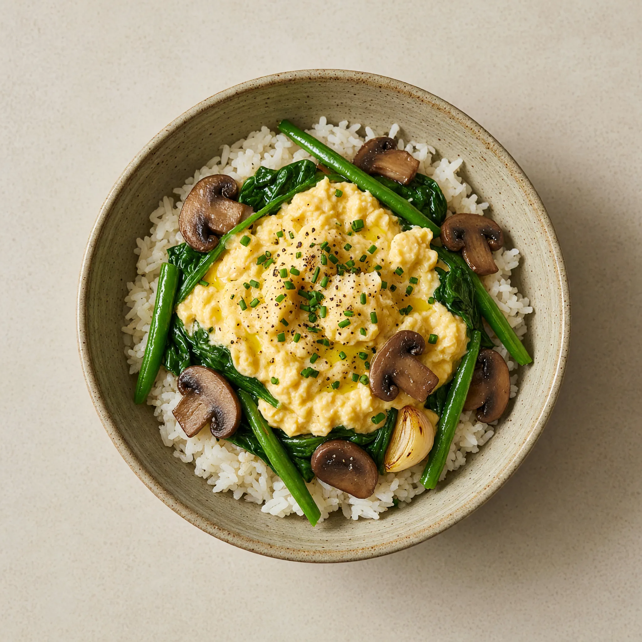Soft Egg and Rice Bowl