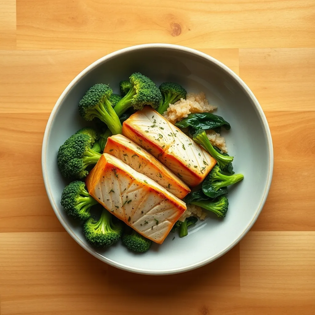 Japanese Sesame Ginger Tuna with Broccoli and Chard