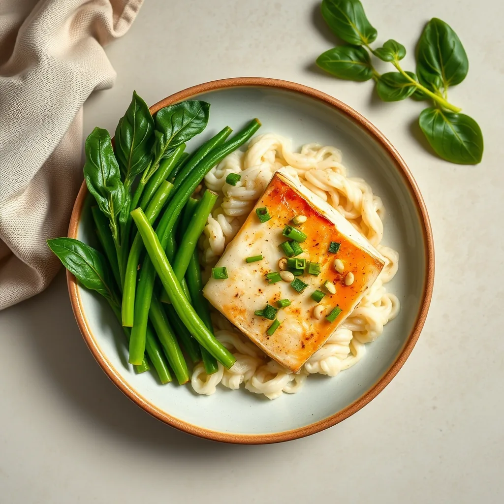 Vietnamese Ginger Cod with Green Beans and Bok Choy