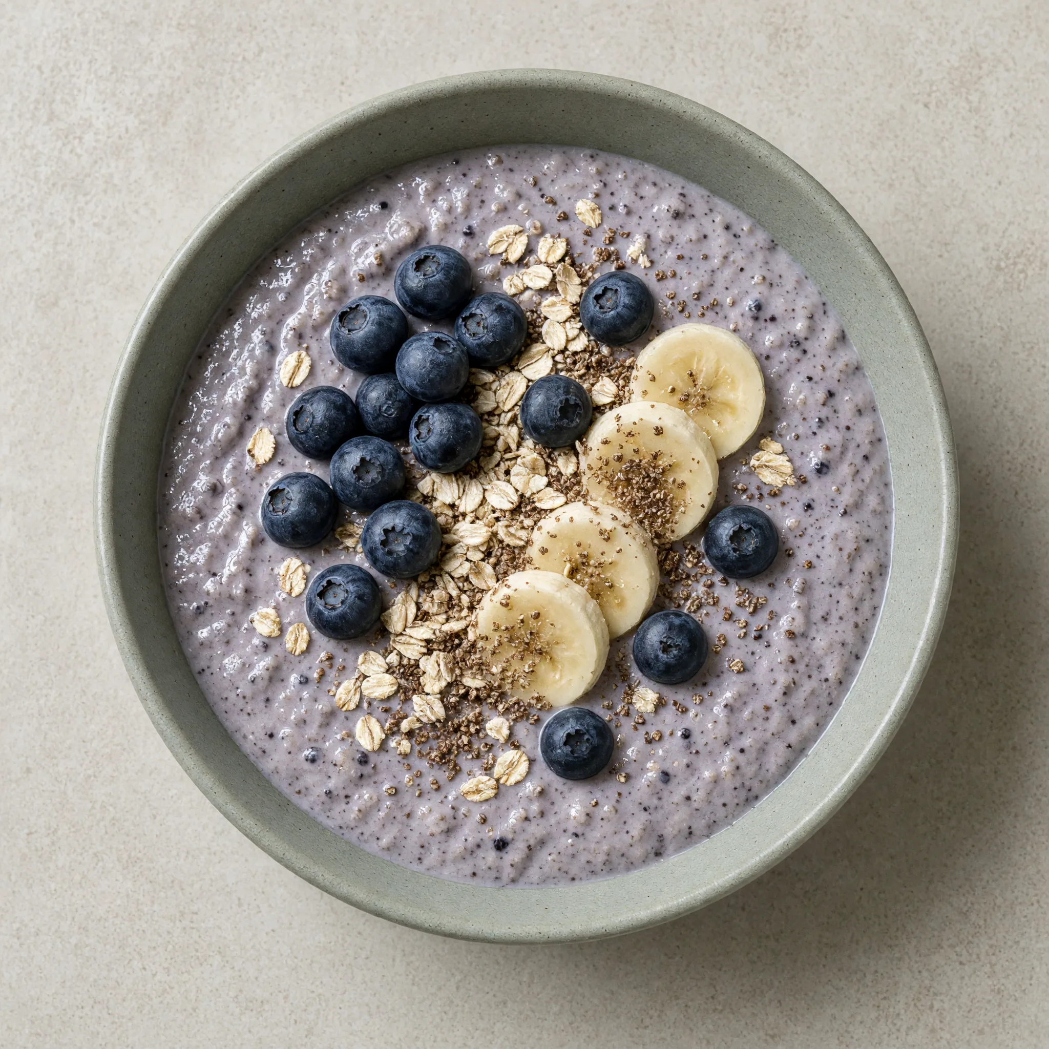 Blueberry Flaxseed Oat Smoothie