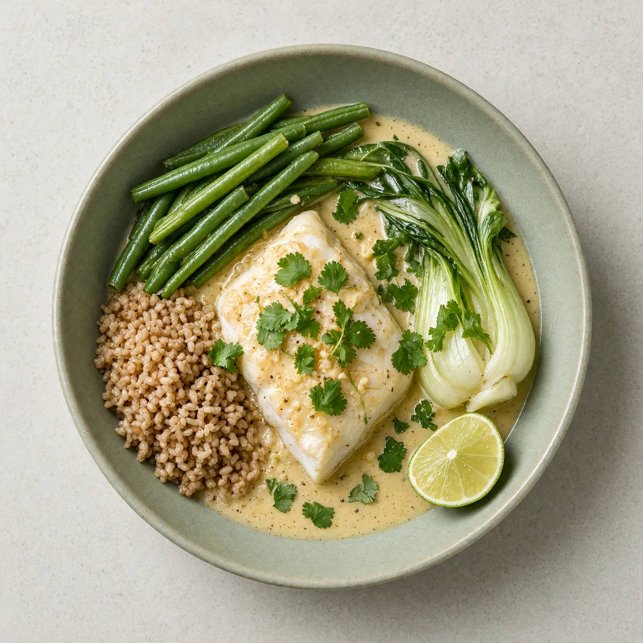 Thai Curry Cod with Green Beans