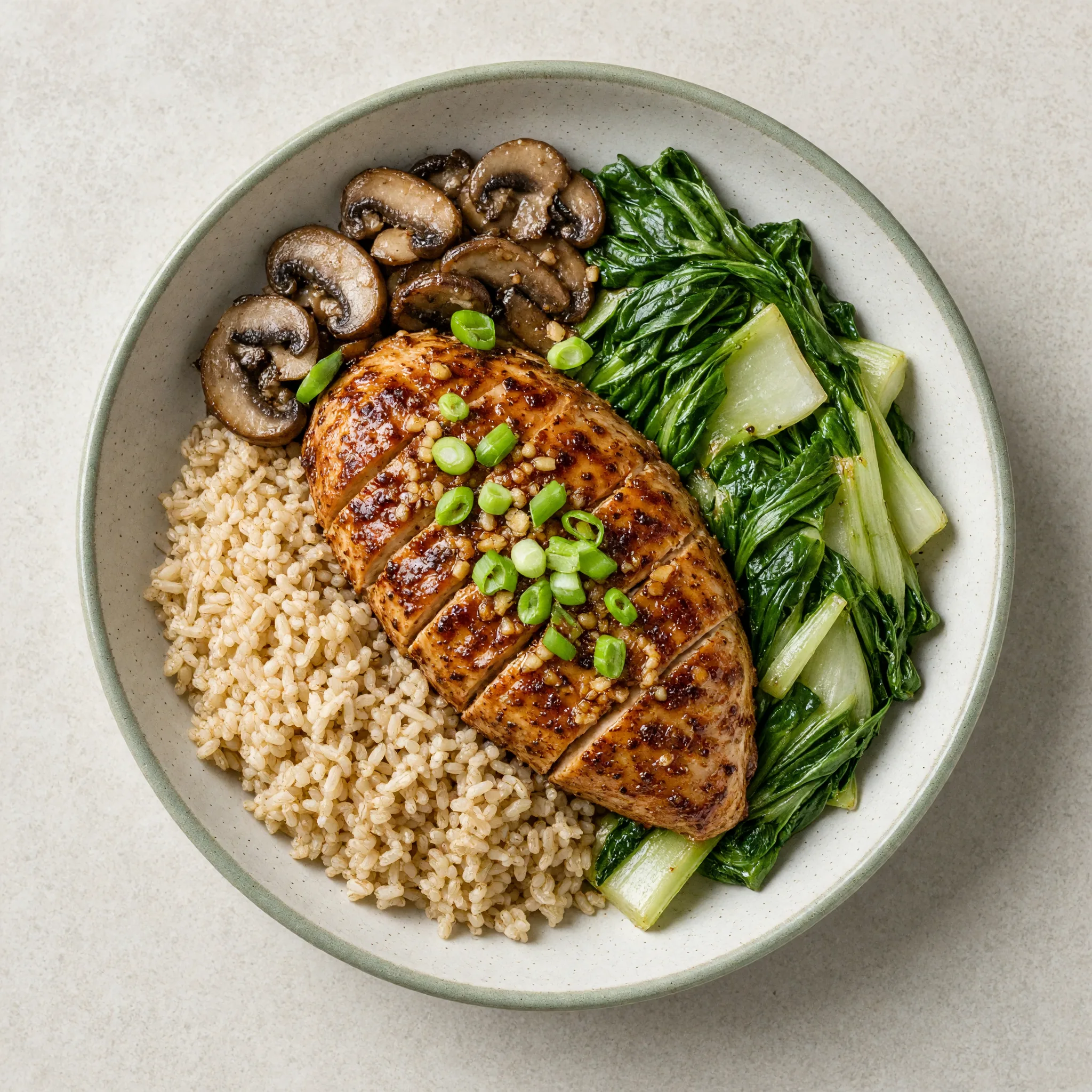 Gochujang Chicken with Bok Choy and Mushrooms